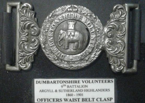 The Dunbartonshire Volunteers. Waist Belt Clasp