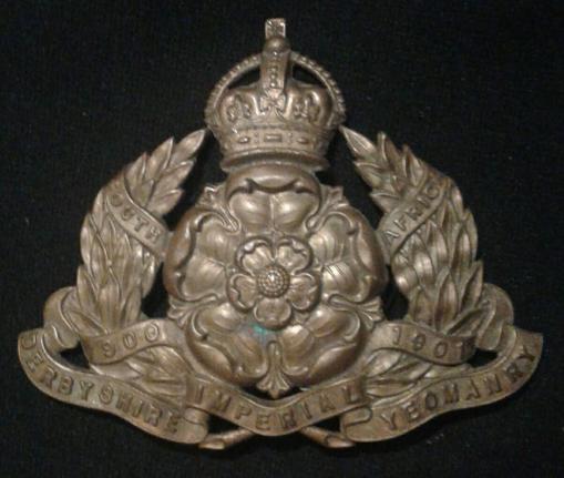 The Derbyshire Imperial Yeomanry, Helmet Plate