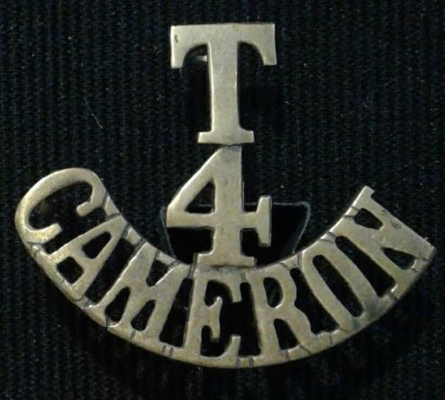 The Cameron Highlanders Territorial Bttn Shoulder Title