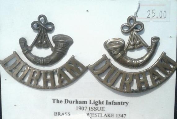 The Durham Light Infantry, Shoulder Titles
