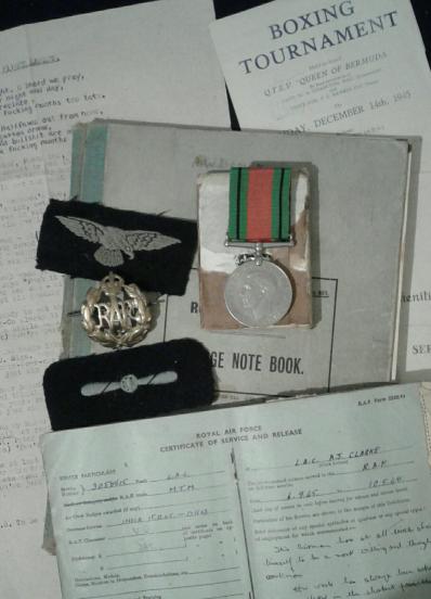 Royal Air Force paperwork and Defence Medal