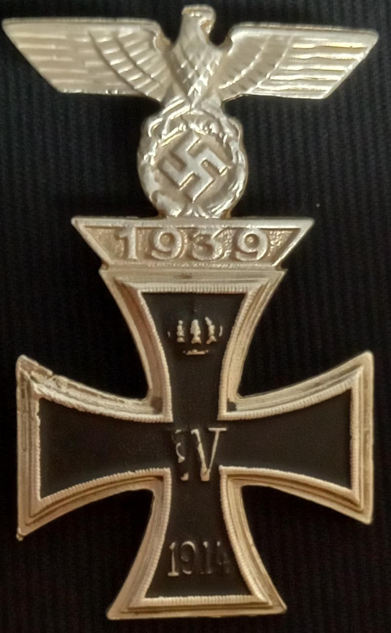 GERMAN WW2 A COMBINED  1914 IRON CROSS 1 CLASS