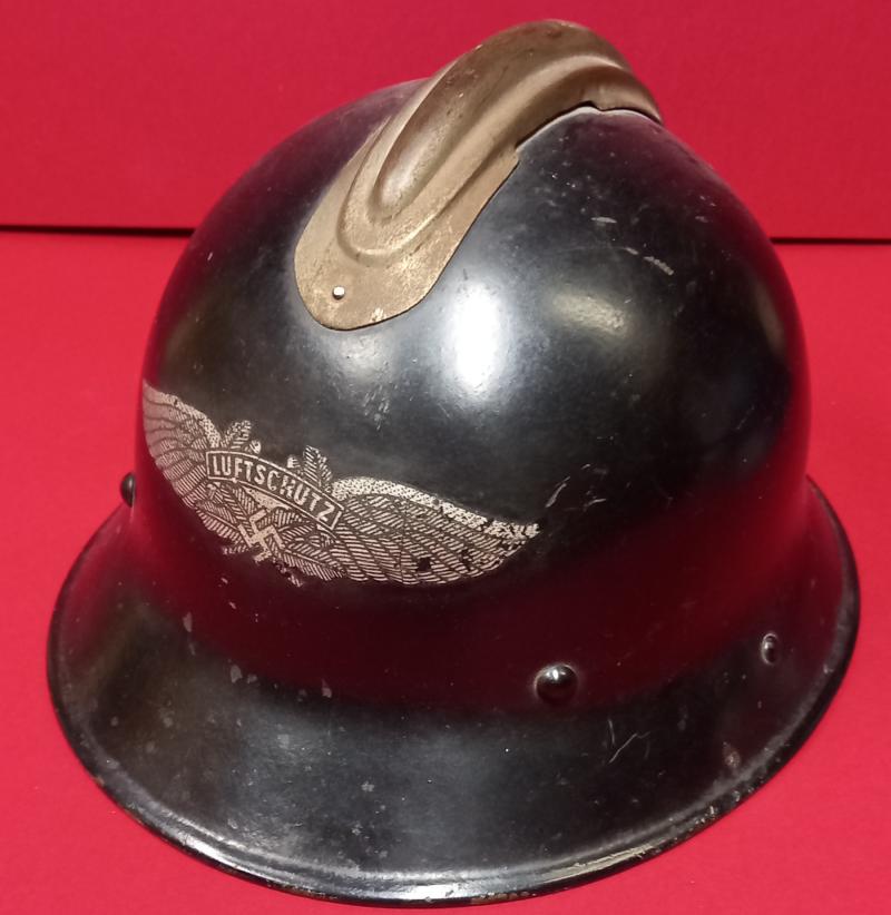 WW II German Captured vz.29 Czechoslovakian Steel Helmet