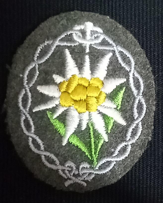 WW2 GERMAN MOUNTAIN TROOPS EDELWEISS ARM BADGE