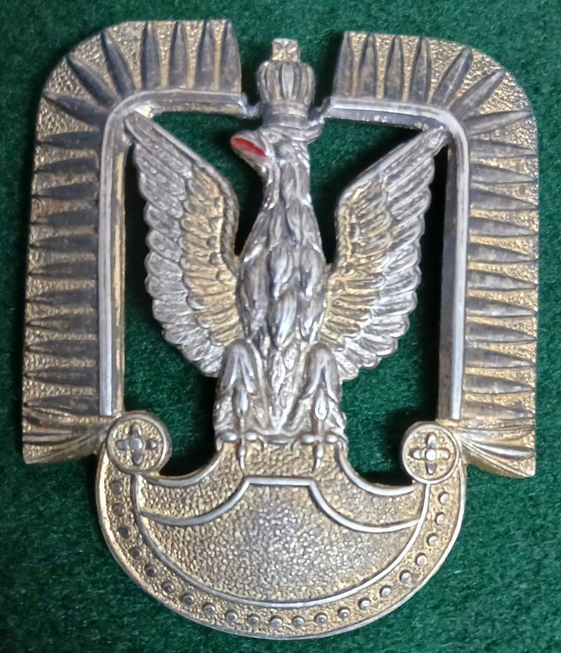 POLISH WW2 AIR FORCE WARRANT OFFICERS CAP BADGE