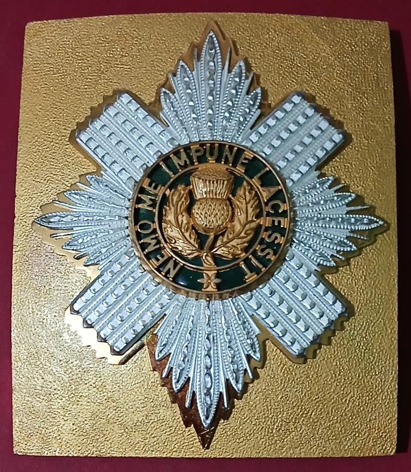SCOTS GUARDS OFFICERS CROSS BELT PLATE