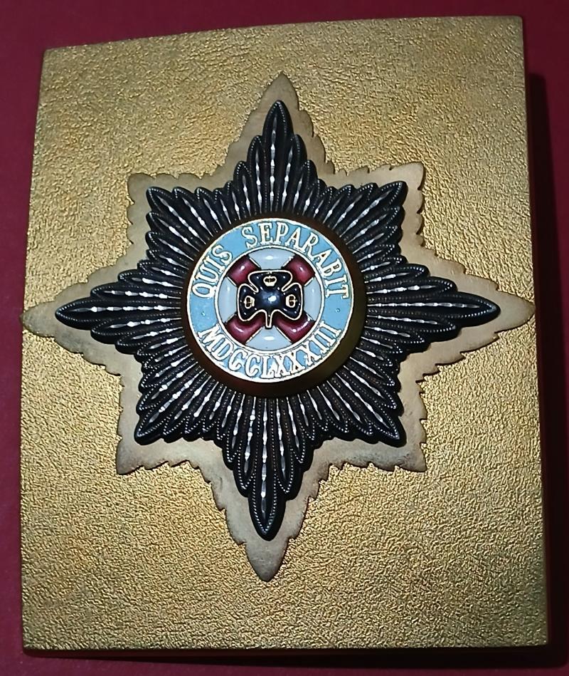 THE IRISH GUARDS OFFICERS CROSS BELT PLATE