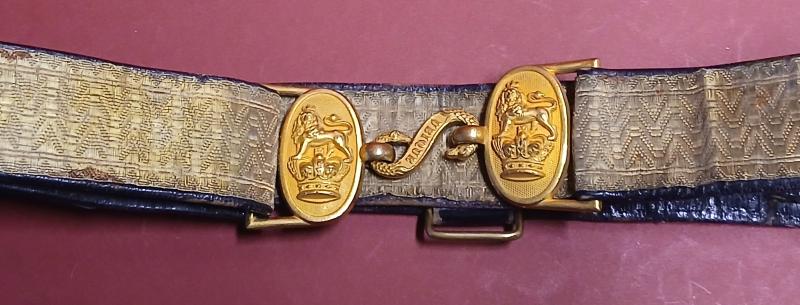 VICTORIAN OFFICERS SWORD BELT & BUCKLE