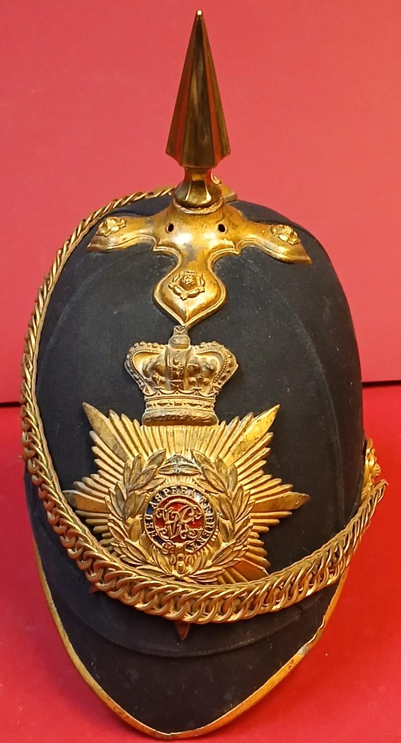 VICTORIAN OFFICERS BLUE CLOTH (HOME SERVICE) HELMET