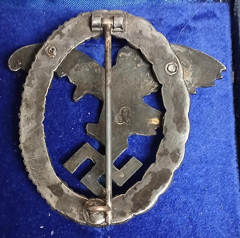 GERMAN WW2 LUFTWAFFE OBSERVER BADGE